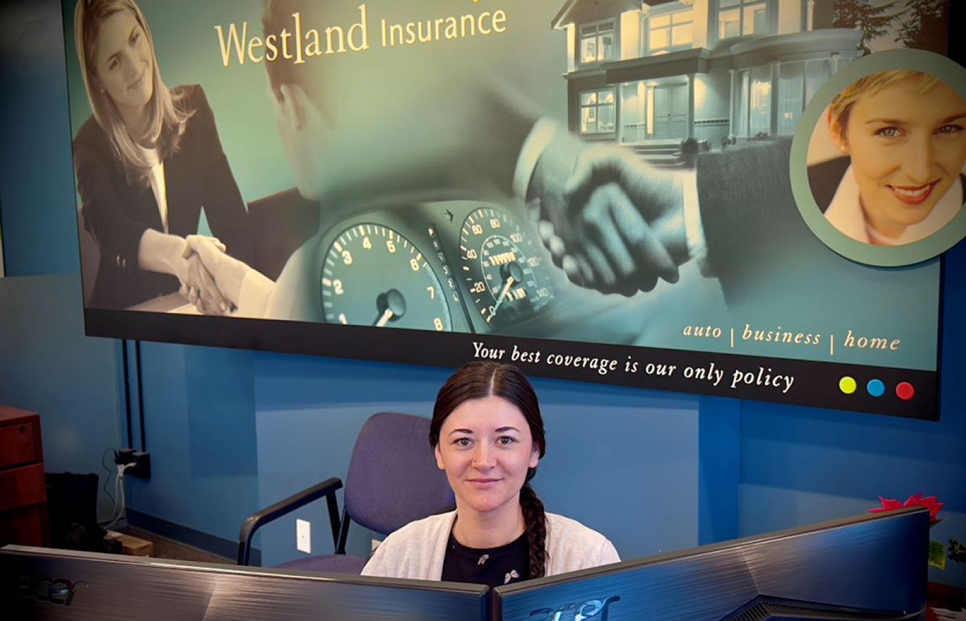 Westland Insurance gallery image employee at computer